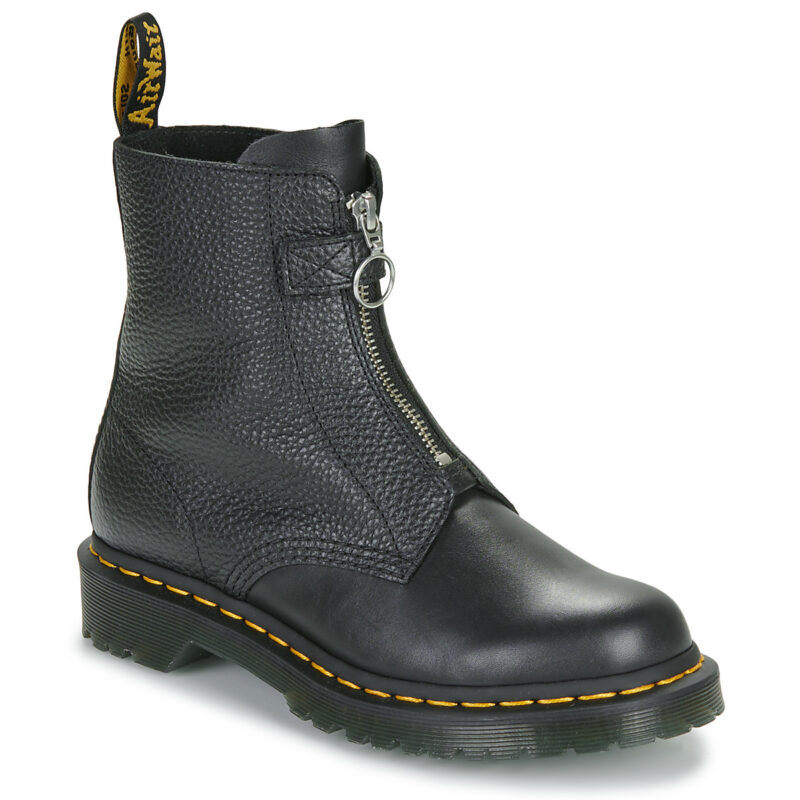 Dr. Martens 1460 FRONT ZIP BLACK WANAMA Nero Stivaletti Donna - 1