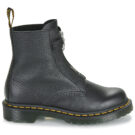 Dr. Martens 1460 FRONT ZIP BLACK WANAMA Nero Stivaletti Donna - 2