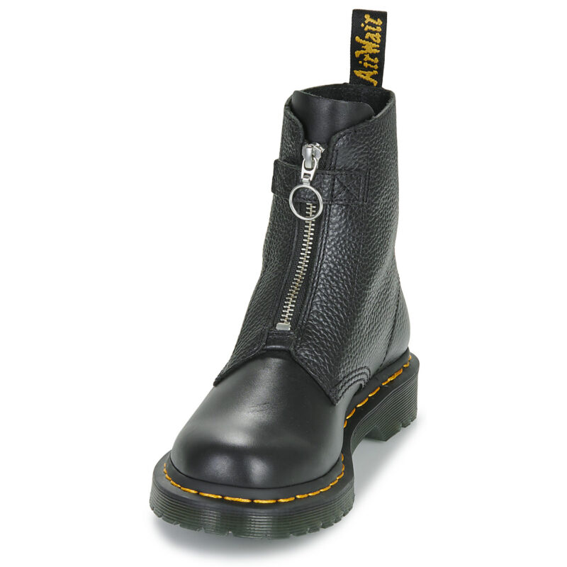Dr. Martens 1460 FRONT ZIP BLACK WANAMA Nero Stivaletti Donna - 3