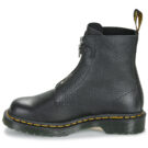 Dr. Martens 1460 FRONT ZIP BLACK WANAMA Nero Stivaletti Donna - 4