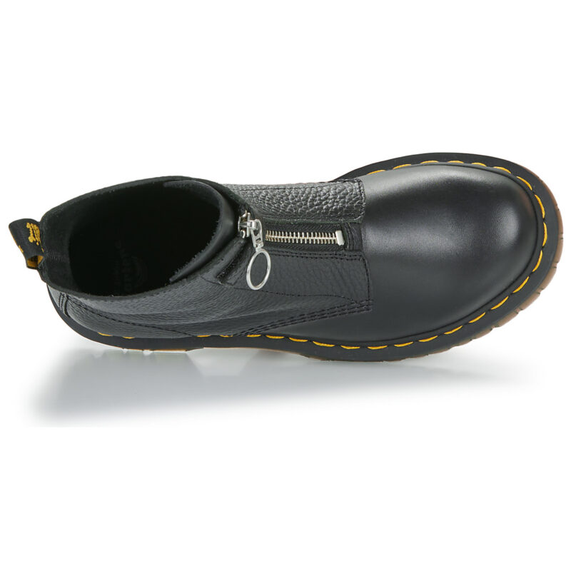 Dr. Martens 1460 FRONT ZIP BLACK WANAMA Nero Stivaletti Donna - 6