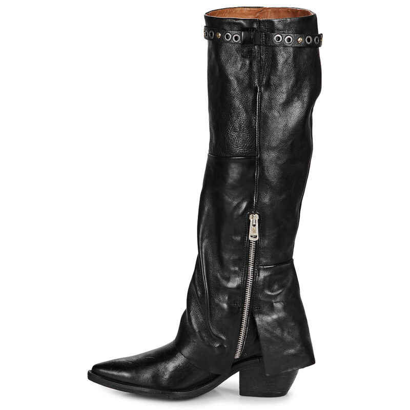 Airstep / AS98 TIAG Schwarze Stiefeletten mit Absatz f&uuml;r Damen - Gr&ouml;&szlig;e 4