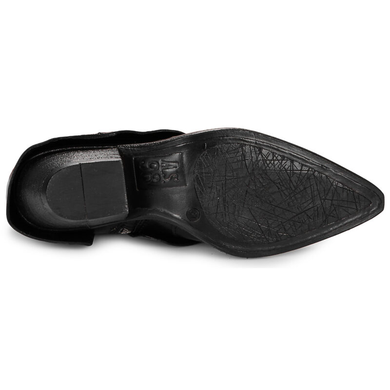 Airstep / AS98 TIAG Schwarze Stiefeletten mit Absatz f&uuml;r Damen - Gr&ouml;&szlig;e 7