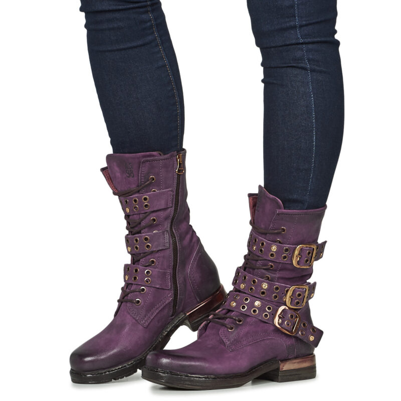 Airstep / AS98 B80204-101-6565 Purple Women's Ankle Boots - 8