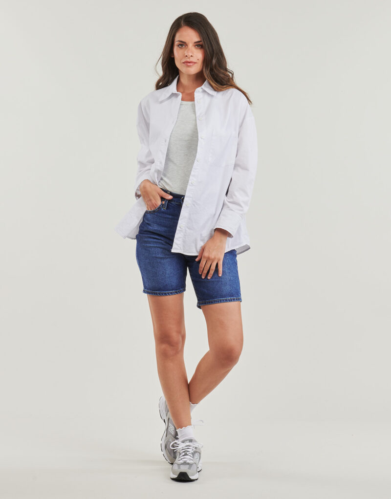 Shorts  Levis  RIBCAGE BERMUDA SHORT  Blu -  Shorts Donna - 2
