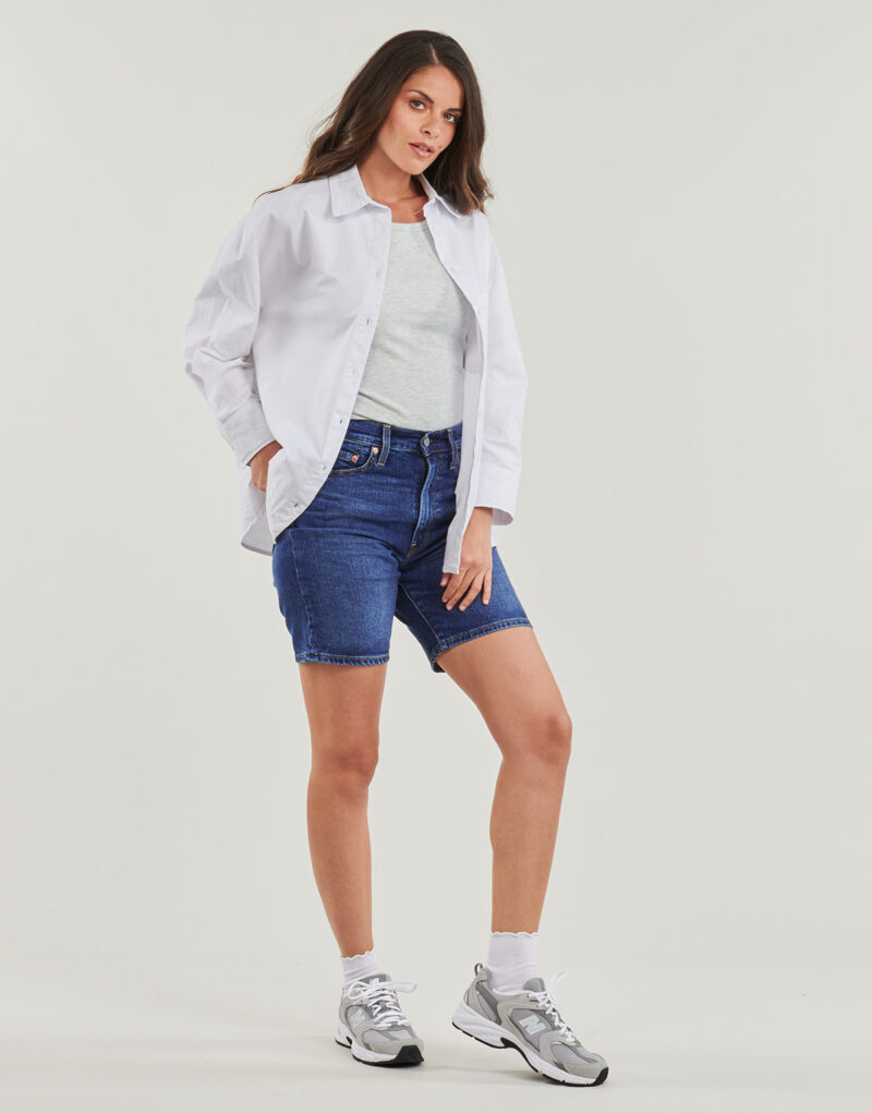 Shorts  Levis  RIBCAGE BERMUDA SHORT  Blu -  Shorts Donna - 3