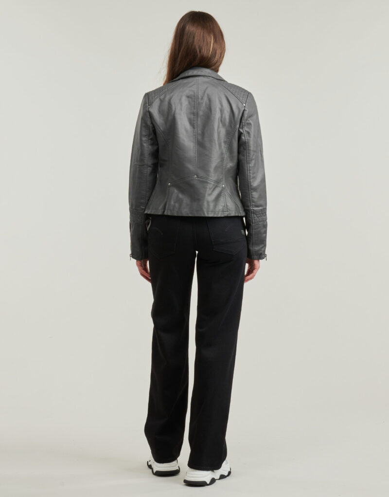 Giacca in pelle Only ONLGEMMA Grigio Giacche in pelle Donna - 4