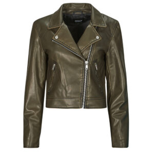 Giacca in pelle  Only  ONLRIA  Nero -   Giacche in pelle Donna