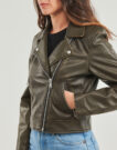 Giacca in pelle Only ONLRIA Nero Giacche in pelle Donna - 5