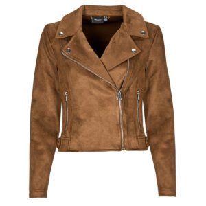 Giacca in pelle  Vero Moda  VMJOSE  Marrone -   Giacche in pelle Donna