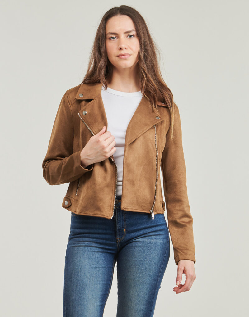 Giacca in pelle Vero Moda VMJOSE Marrone Giacche in pelle Donna - 2
