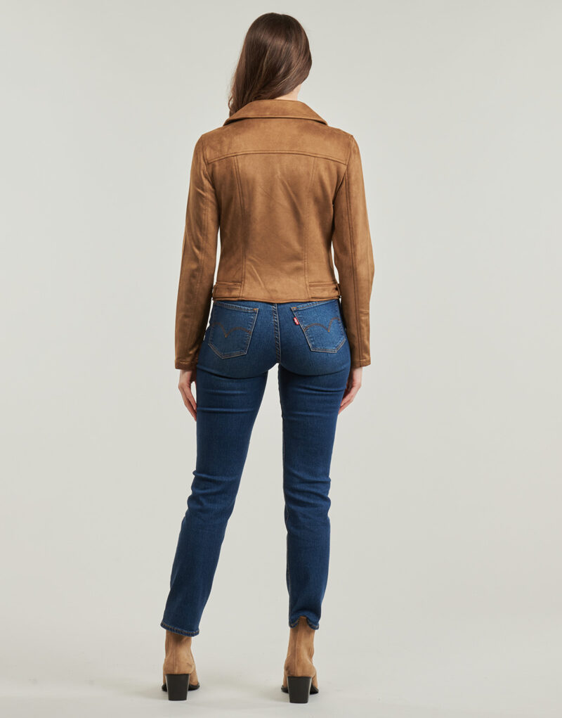 Giacca in pelle Vero Moda VMJOSE Marrone Giacche in pelle Donna - 4