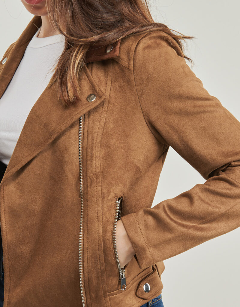 Giacca in pelle Vero Moda VMJOSE Marrone Giacche in pelle Donna - 5