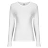 Langarmshirts Petit Bateau ML COL ROND Wei&szlig; Langarmshirts Damen