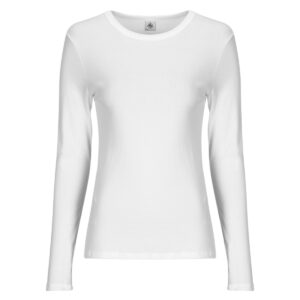 T-shirts a maniche lunghe  Petit Bateau  ML COL ROND  Bianco -  T-shirts a maniche lunghe Donna