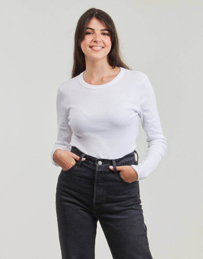 Camisetas de manga larga Petit Bateau ML COL ROND Camisetas de manga larga blancas para mujer - 2