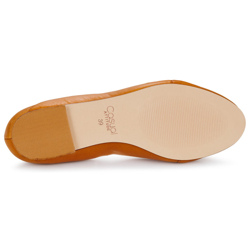 Casual Attitude TOBALO Braune Damen-Ballerinas - Gr&ouml;&szlig;e 7
