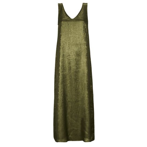 Abito lungo donna Vila VIMETALLA in colore kaki, elegante e versatile, ideale per occasioni speciali e look casual. Realizzato con materiali di alta qualità, questo vestito offre comfort e stile. Perfetto da abbinare a sandali o tacchi per un outfit raffinato.