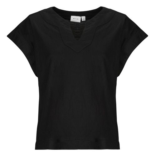 Camicetta VITIKKI Nero Donna di Vila, moda elegante e versatile per ogni occasione. Realizzata in tessuto leggero, questa blusa nera offre un design raffinato e alla moda, ideale per completare look sia casual che chic. Perfetta per il lavoro o una serata fuori, la camicetta VITIKKI è un must-have nel guardaroba femminile. Disponibile in diverse taglie per adattarsi ad ogni silhouette.