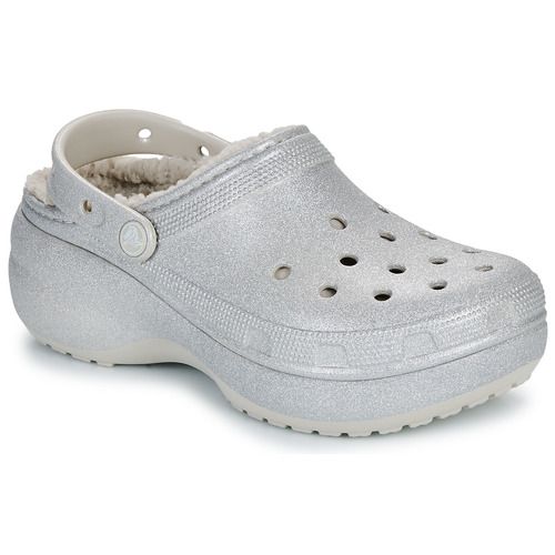 Zoccoli Donna Crocs ClsPlatformGlitterLinedClogW Argento con dettagli glitterati, perfetti per un look alla moda e confortevole. Scopri il comfort e lo stile dei zoccoli in argento, ideali per ogni occasione. Acquista ora per aggiungere un tocco di eleganza alla tua collezione di calzature!