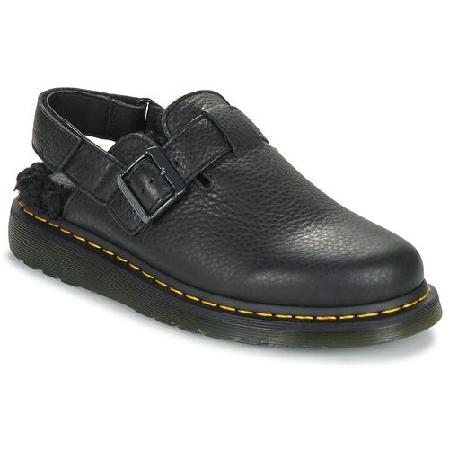 "Dr. Martens Jorge II FL Black Ambassador Nero Zoccoli Donna - eleganti zoccoli in pelle nera, ideali per ogni occasione, con comfort e stile unico. Acquista ora per un look moderno e sofisticato."