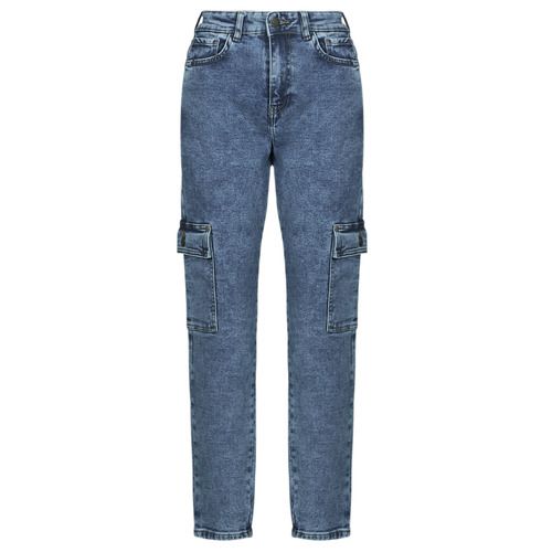 Immagine di un pantalone cargo blu Noisy May NMMONI per donna, caratterizzato da un design moderno e pratico. Questo pantalone è realizzato in un tessuto di alta qualità, offrendo comfort e stile per ogni occasione. Perfetto per look casual e informali, è ideale per completare il tuo guardaroba estivo o per l'abbigliamento quotidiano. Scopri come abbinare il pantalone cargo blu Noisy May NMMONI con t-shirt e sneaker per un outfit trendy e alla moda.