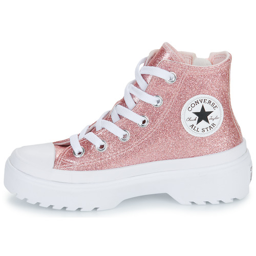 Converse CHUCK TAYLOR ALL STAR LUGGED GLITTER Pink children s shoes
