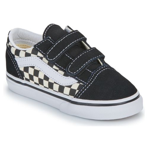 Scarpe bambino ragazzo Vans TD Old Skool V Nero - Iconiche sneakers unisex, comode e stilose, perfette per ogni occasione. Design classico e versatile, ideali per il tempo libero e le attività quotidiane. Disponibili in diverse misure, queste scarpe offrono comfort e resistenza, rendendole una scelta perfetta per i più giovani. Acquista ora le Vans TD Old Skool V Nero per un look trendy e alla moda!