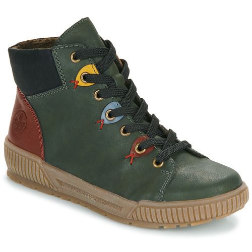 Scarpe Rieker OPINELA Verde - Sneakers alte Donna eleganti e comode, ideali per un look casual. Realizzate con materiali di alta qualità, offrono comfort e stile in ogni occasione. Perfette per abbinamenti versatili, queste sneakers aggiungono un tocco di freschezza al tuo guardaroba. Acquista ora per un'estate all'insegna della moda!