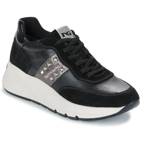 Sneakers basse Donna NeroGiardini I411520D-100 in pelle nera, dal design elegante e versatile, perfette per ogni occasione. Comode e alla moda, ideali per un look casual di tendenza. Acquista ora le tue NeroGiardini per un risultato impeccabile!