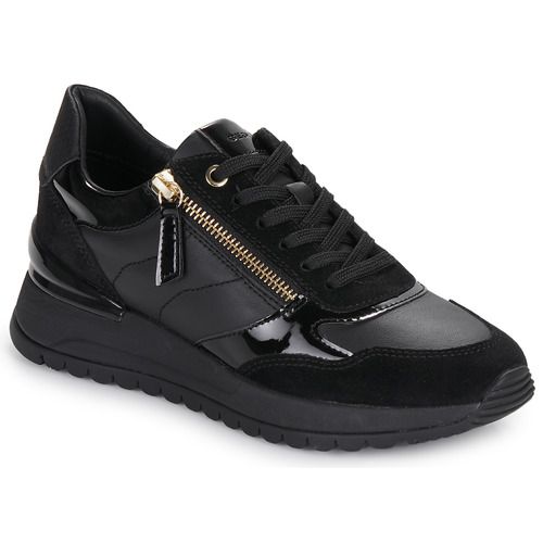 Sneakers basse Geox D DESYA Nero per donna, eleganti e versatili, ideali per ogni occasione. Realizzate in materiali di alta qualità, queste scarpe offrono comfort e stile, perfette per un look casual e alla moda.