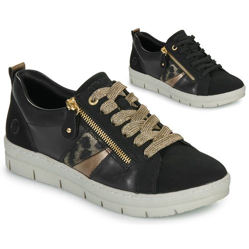 Sneakers basse Remonte BALMON in nero per donna, eleganti e comode, perfette per un look casual-chic. Design moderno e versatilità per ogni occasione, ideali per completare il tuo outfit quotidiano. Acquista ora le sneakers Remonte BALMON per un comfort senza pari.