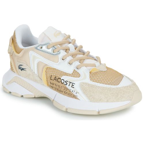 Sneakers basse Lacoste L003 Beige per donna, design elegante e versatile, perfette per un look casual. Comfort e stile in un'unica scarpa, ideale per ogni occasione. Acquista ora le Lacoste L003 per un tocco di classe nel tuo outfit.