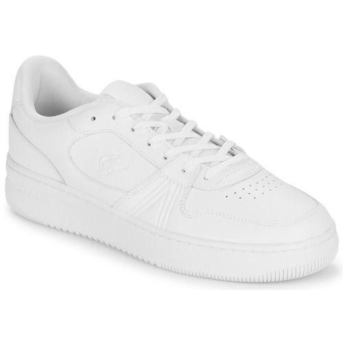 Sneakers Uomo Lacoste L001 Bianco - Elegante calzatura sportiva in pelle bianca con dettagli distintivi Lacoste. Comfort e stile unici per ogni occasione. Perfette per il tempo libero e le attività quotidiane. Acquista ora le Lacoste L001 per un look moderno e versatile.