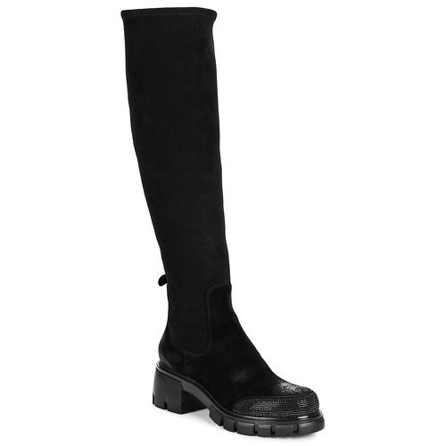 Stivali Donna Fru.it SABBI Nero eleganti, realizzati in pelle di alta qualità. Design moderno con tacco, ideali per ogni occasione. Perfetti per un look chic e sofisticato. Disponibili in diverse misure, questi stivali sono il complemento ideale per il tuo guardaroba.