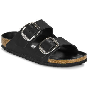 BIRKENSTOCK Arizona Big Buckle Oiled / Pelle / Black / Stretto Nero Ciabatta Donna