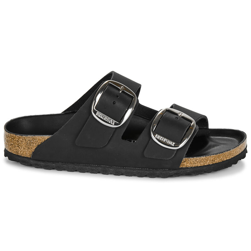 BIRKENSTOCK Arizona Big Buckle Oiled / Pelle / Black / Stretto Nero Ciabatta Donna - 2