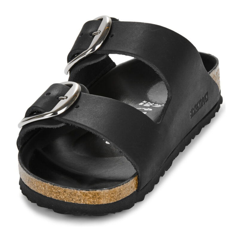 BIRKENSTOCK Arizona Big Buckle Oiled / Pelle / Black / Stretto Nero Ciabatta Donna - 3