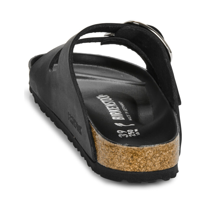 BIRKENSTOCK Arizona Big Buckle Oiled / Pelle / Black / Stretto Nero Ciabatta Donna - 5