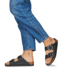 BIRKENSTOCK Arizona Big Buckle Oiled / Pelle / Black / Stretto Nero Ciabatta Donna - 8