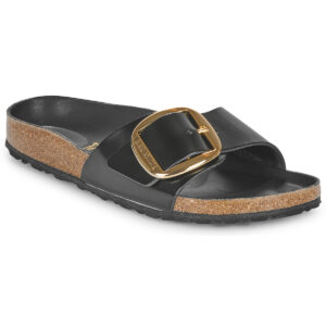 BIRKENSTOCK Madrid Big Buckle High / Luce / Pelle / Black / Stretto Nero Ciabatta Donna