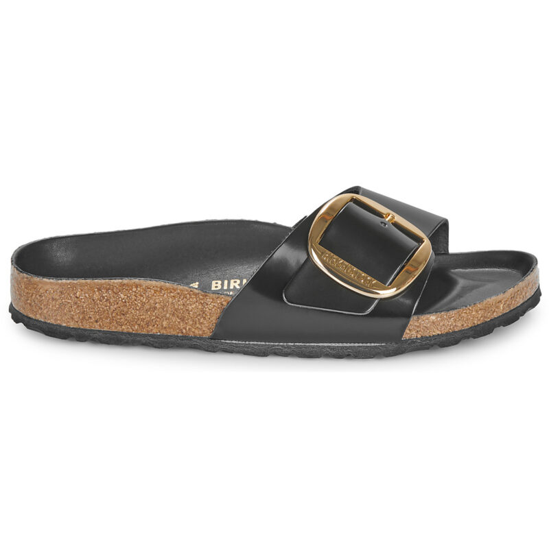 BIRKENSTOCK Madrid Big Buckle High / Light / Pelle / Negro / Pantufla negra estrecha para mujer - 2