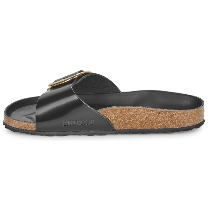 BIRKENSTOCK Madrid Big Buckle High / Light / Pelle / Negro / Pantufla negra estrecha para mujer - 4