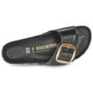 BIRKENSTOCK Madrid Big Buckle High / Light / Pelle / Negro / Pantufla negra estrecha para mujer - 6