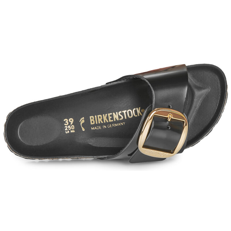 BIRKENSTOCK Madrid Big Buckle High / Light / Pelle / Negro / Pantufla negra estrecha para mujer - 6