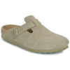 BIRKENSTOCK Boston Suede / Khaki / Stretto Kaki Zoccoli Donna