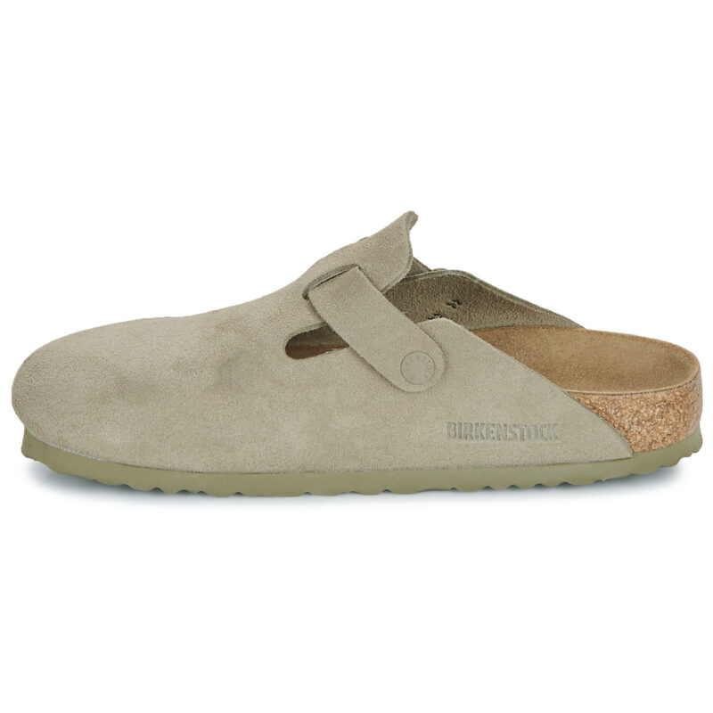 BIRKENSTOCK Boston Suede / Khaki / Stretto Kaki Zoccoli Donna - 4