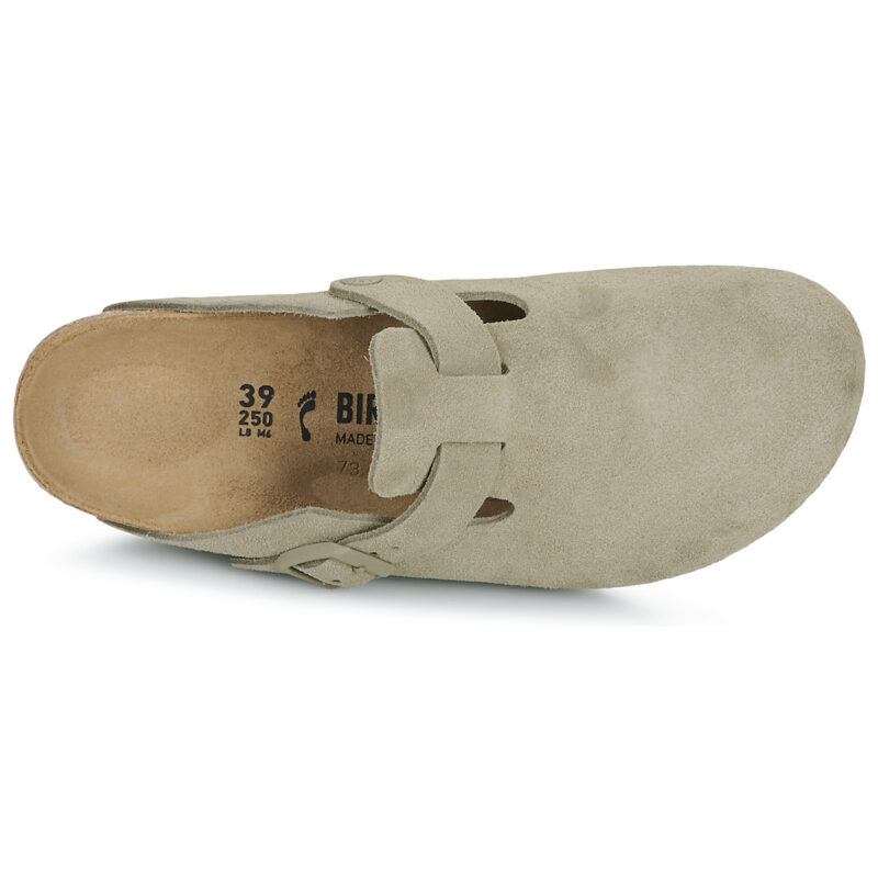 BIRKENSTOCK Boston Suede / Khaki / Stretto Kaki Zoccoli Donna - 6