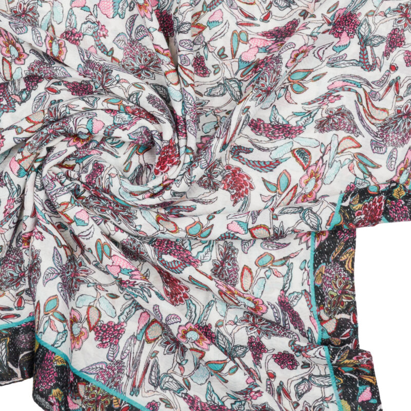 Sciarpa Desigual FOU BOHO RECTANGLE Multicolore Sciarpe Donna - 3