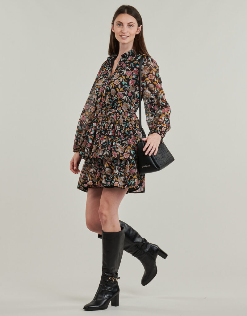 Abito corto Desigual VEST SANDALO Multicolore Abiti corti Donna - 3